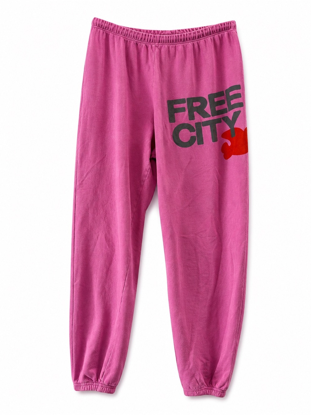 FREECITY Large Logo Sweatpants Pink Orange Dove Joggers